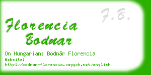 florencia bodnar business card
